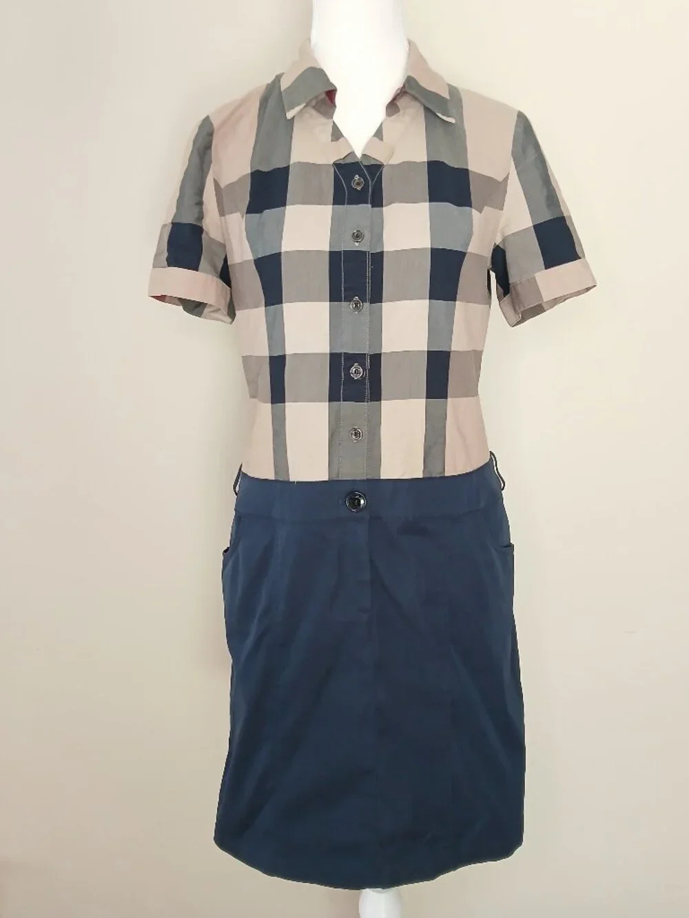 Burberry Shirt Dress Nova/House Check Size Large